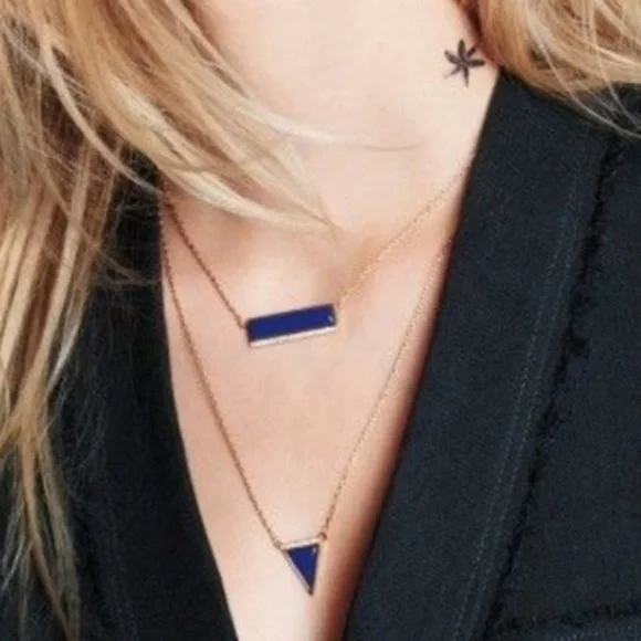 :: Stella & Dot Lapis Blue 3-in-1 Element Necklace - Picture 7 of 8